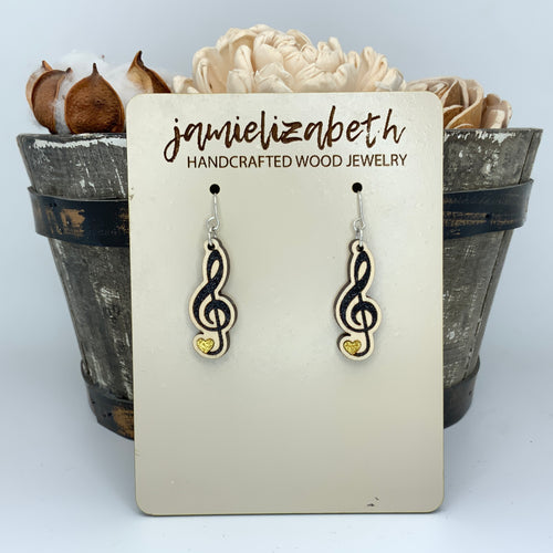 Treble Clef Earrings (Vault)