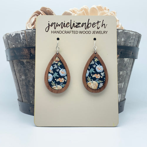 Pumpkin Patch Cork Earrings
