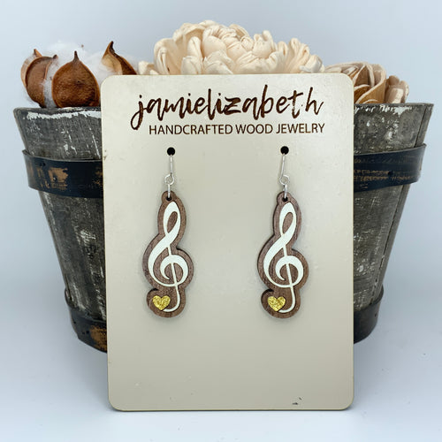 Treble Clef Earrings (Vault)