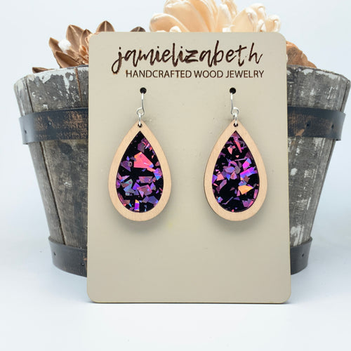 Purple Passion Fleck - Earrings