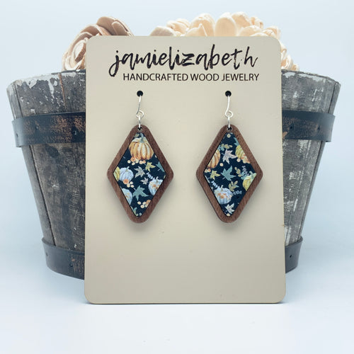 Pumpkin Patch Cork Earrings