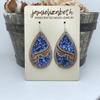 Lifegate Falcons Blue or Silver Glitter - Earrings