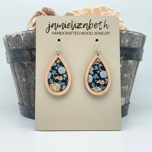 Pumpkin Patch Cork Earrings
