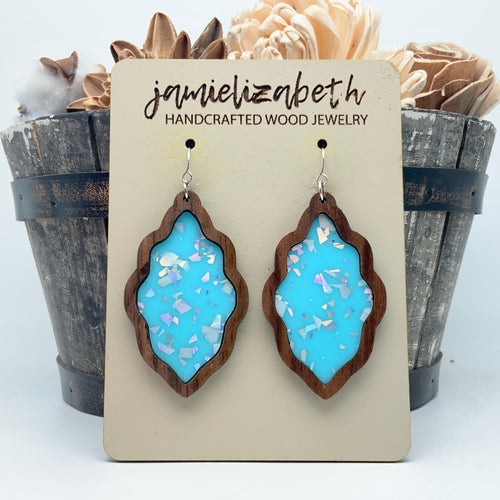 Azure Blue Sparkle Acrylic