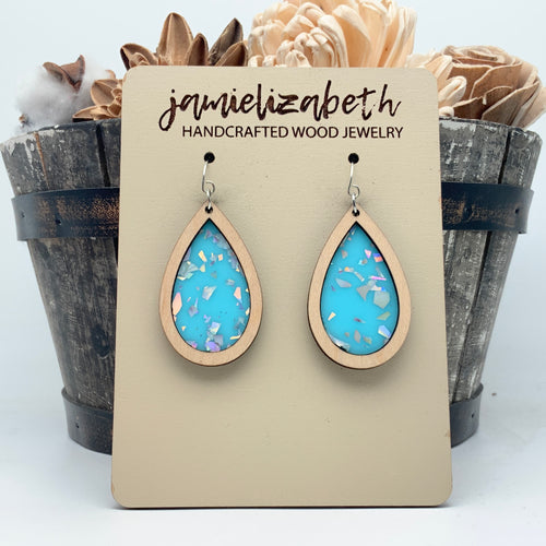 Azure Blue Sparkle Acrylic