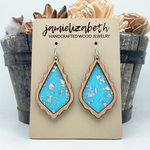 Azure Blue Sparkle Acrylic