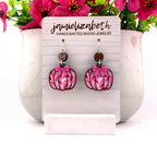 Pumpkin Patch Pink Swirl Earrings
