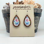 Limited 18 - Medium Blue Butterfly Acrylic in Walnut