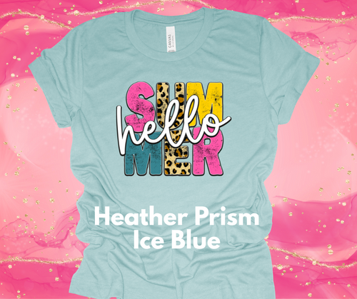 Ice Blue Hello Summer T-Shirt