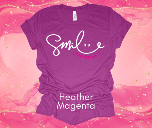 Unisex SMILE T-Shirt - Jamielizabeth 2024 Shirt - Multiple Colors Available