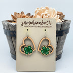 4H Heart w/ Clover - Earrings