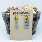 Personalized Number Softball - Earrings