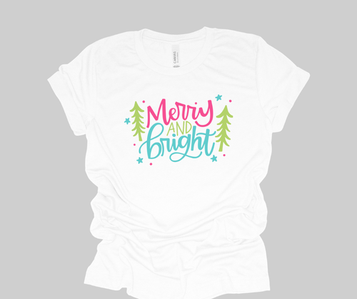 Merry & Bright Short Sleeve Shirt - White