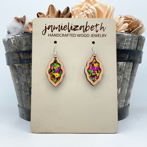 Mardi Gras Acrylic - Earrings