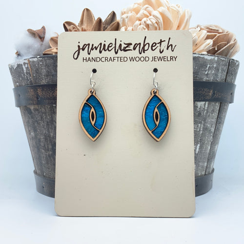 Blue Swirl Marquise