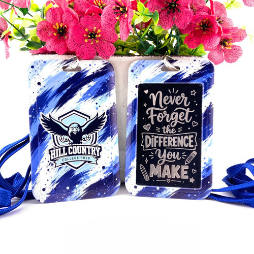 School Spirit Elevated - Hill Country College Prep Falcons Lanyard