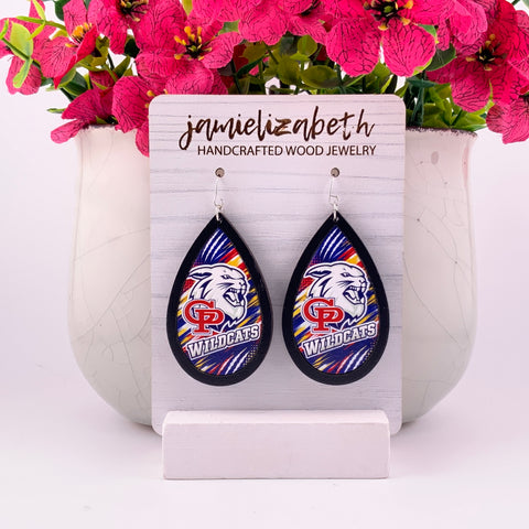 Gregory Portland Wildcats Earrings | School Spirit Elevated