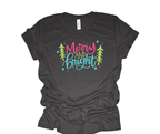 Merry & Bright Short Sleeve Shirt - Dark Grey