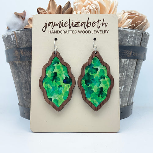 Shamrock Acrylic - Earrings