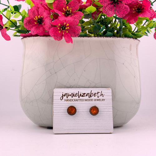 Pumpkin Spice Glitter Earrings