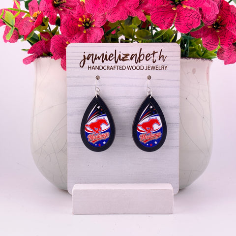 Nixon Smiley Mustangs Earrings | School Spirit Elevated