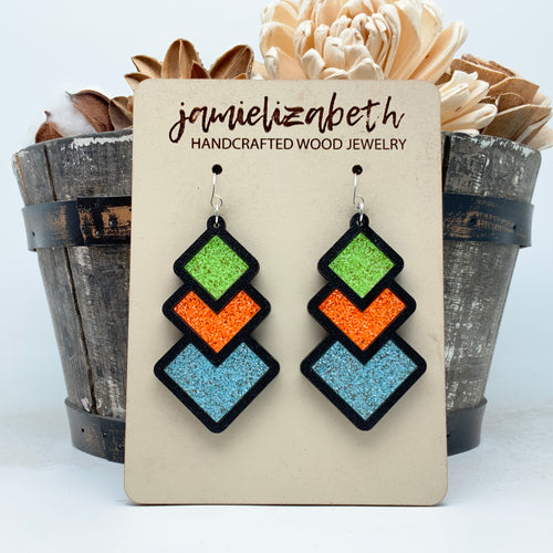 Neon Boo-tiful Diamond Drops - Matches Our Spooky Shirt!