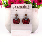 Pumpkin Patch Buffalo Plaid Earrings