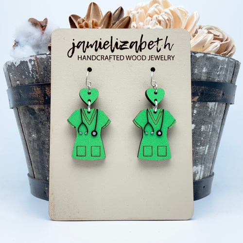 Green Scrubs - Earrings