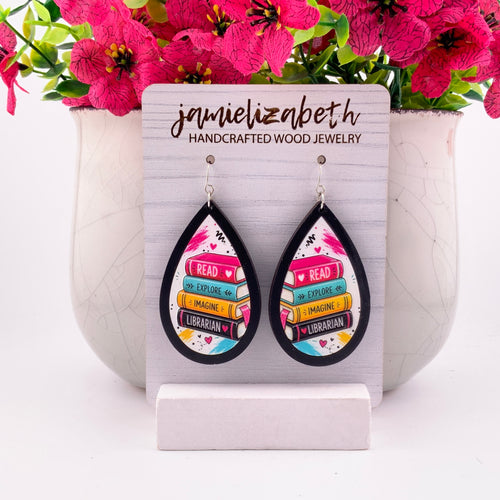 Librarian Book Earrings | Need Medium Photo