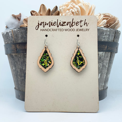 Green Glam Acrylic - Earrings (Vault)