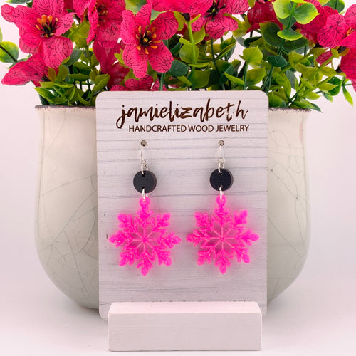 Pink Sparkling Snowflake