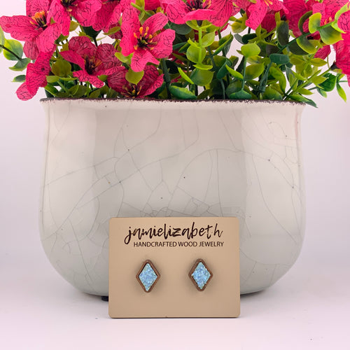 Light Blue Glitter Diamonds