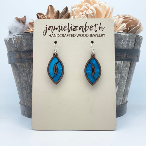 Blue Swirl Marquise