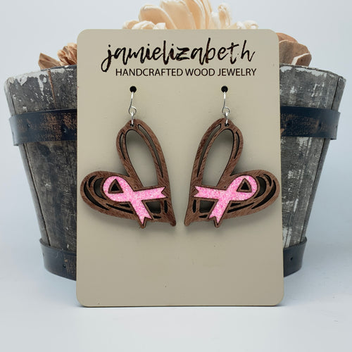 Breast Cancer Awareness Hearts - Earrings (Vault)