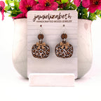 Pumpkin Patch Leopard Earrings
