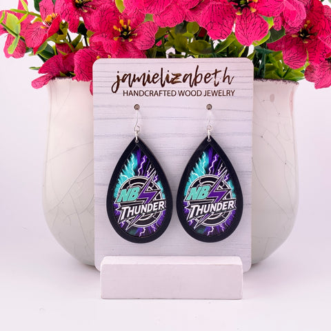 NB Home Educators Thunder Earrings | School Spirit Elevated