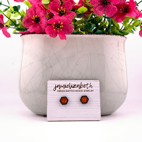 Pumpkin Spice Glitter Earrings