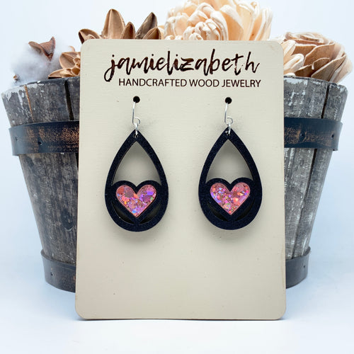 Pop of Pink Heart Hoop (Vault)