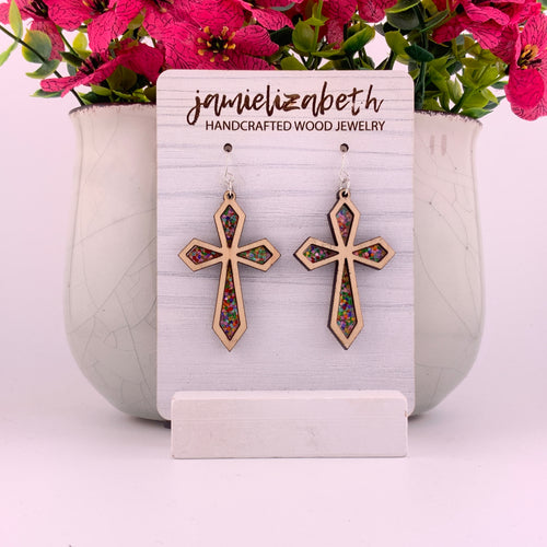 Divine Cross with Multicolored Acrylic