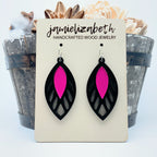 Black Masterpiece with Pink Inlay - Earrings (Vault)
