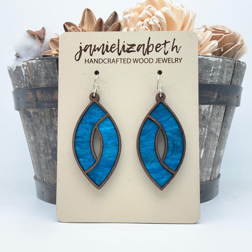 Blue Swirl Marquise