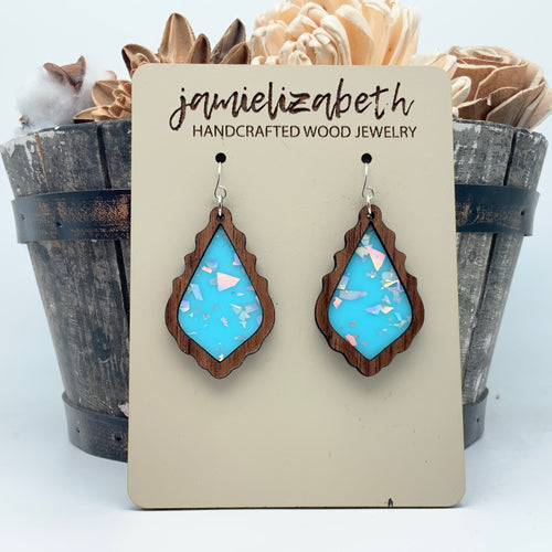 Azure Blue Sparkle Acrylic