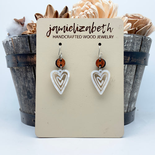 Whimsical White Doodle Hearts - (Vault)