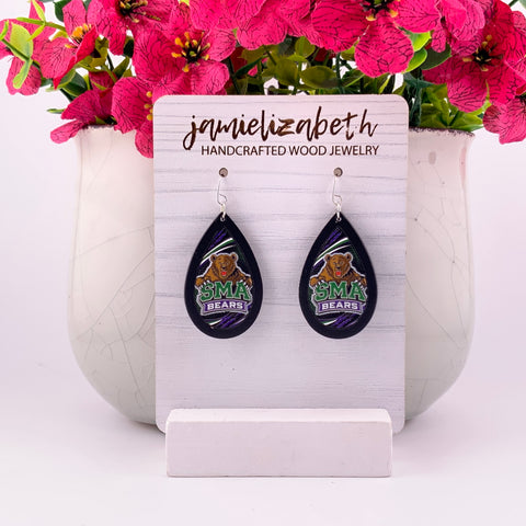 SMA Bears Earrings | School Spirit Elevated