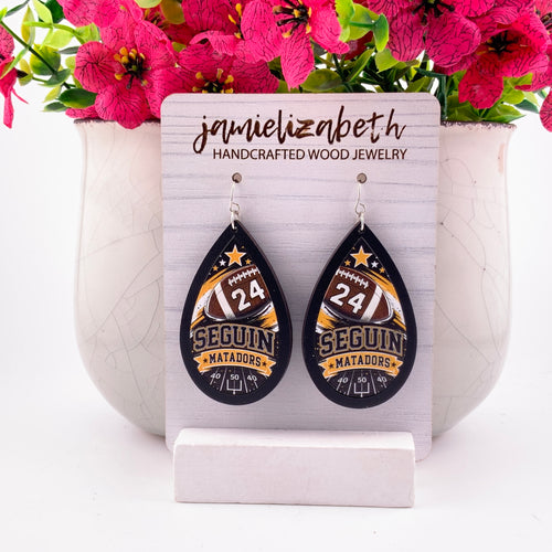Build Your Own Football Spirit Earrings - Custom School Colors