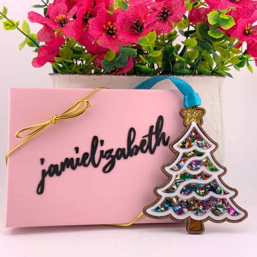 Shiny and Bright Christmas Tree- Jamielizabeth Christmas Ornament