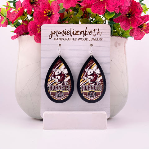 Flour Bluff Hornets Earrings | School Spirit Elevated