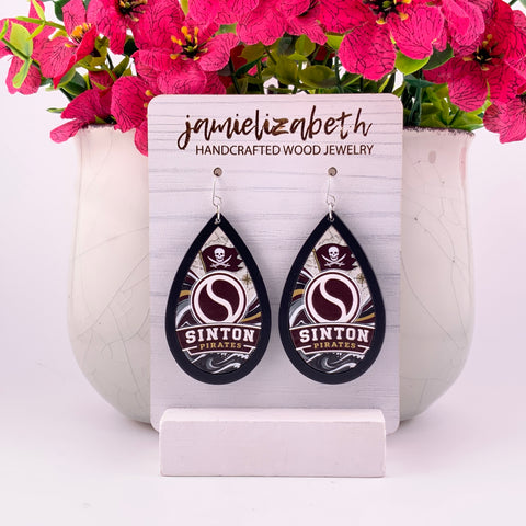 Sinton Pirates Earrings | School Spirit Elevated