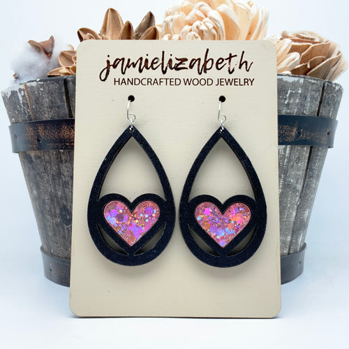 Pop of Pink Heart Hoop (Vault)