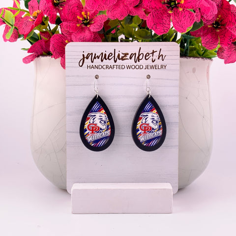 Gregory Portland Wildcats Earrings | School Spirit Elevated
